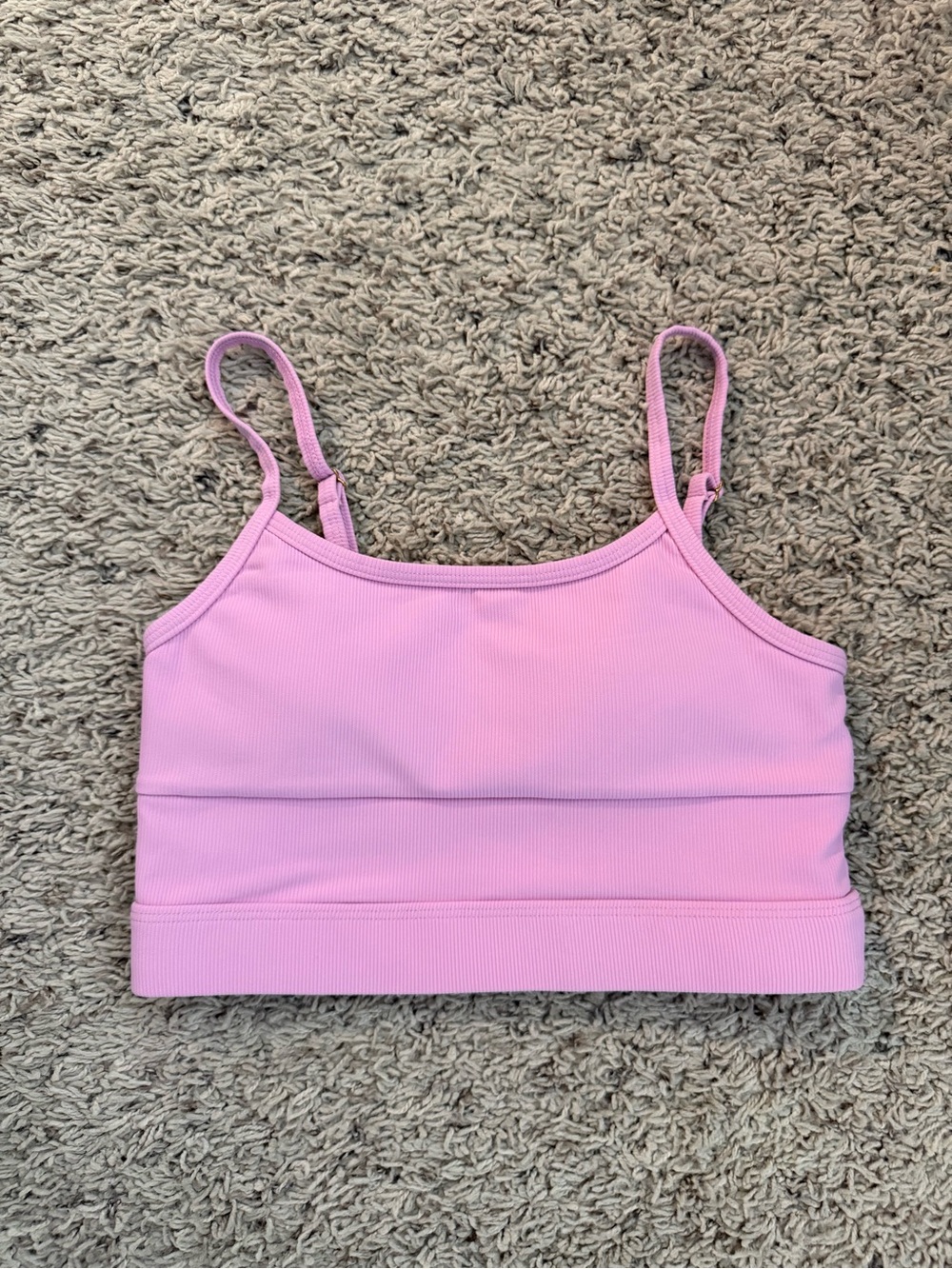 Light Pink Ribbed Cropped Bralette